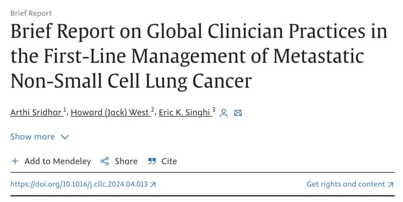 Aakash Desai: Insights into mNSCLC Management through a Global Clinician Survey